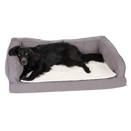 Cama ortopédica gris para perros | Memory foam y confort