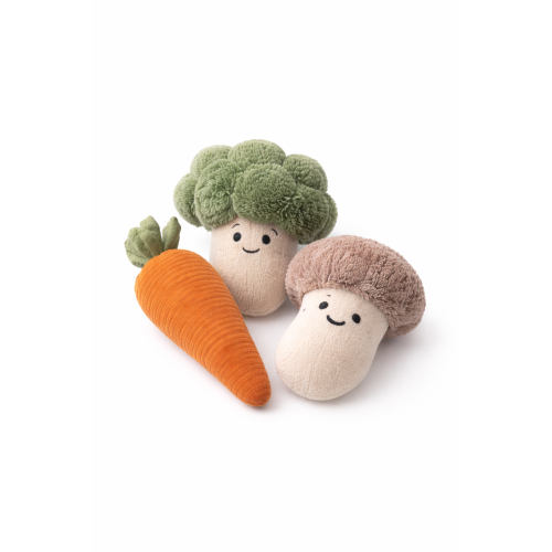 Pack Mix Peluches Verduras Pipo & Trufa | Suaves, Resistentes y Divertidos